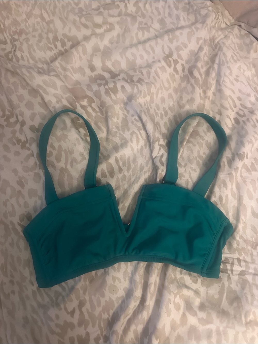 Shade & Shore Teal V-Notch Bikini Top